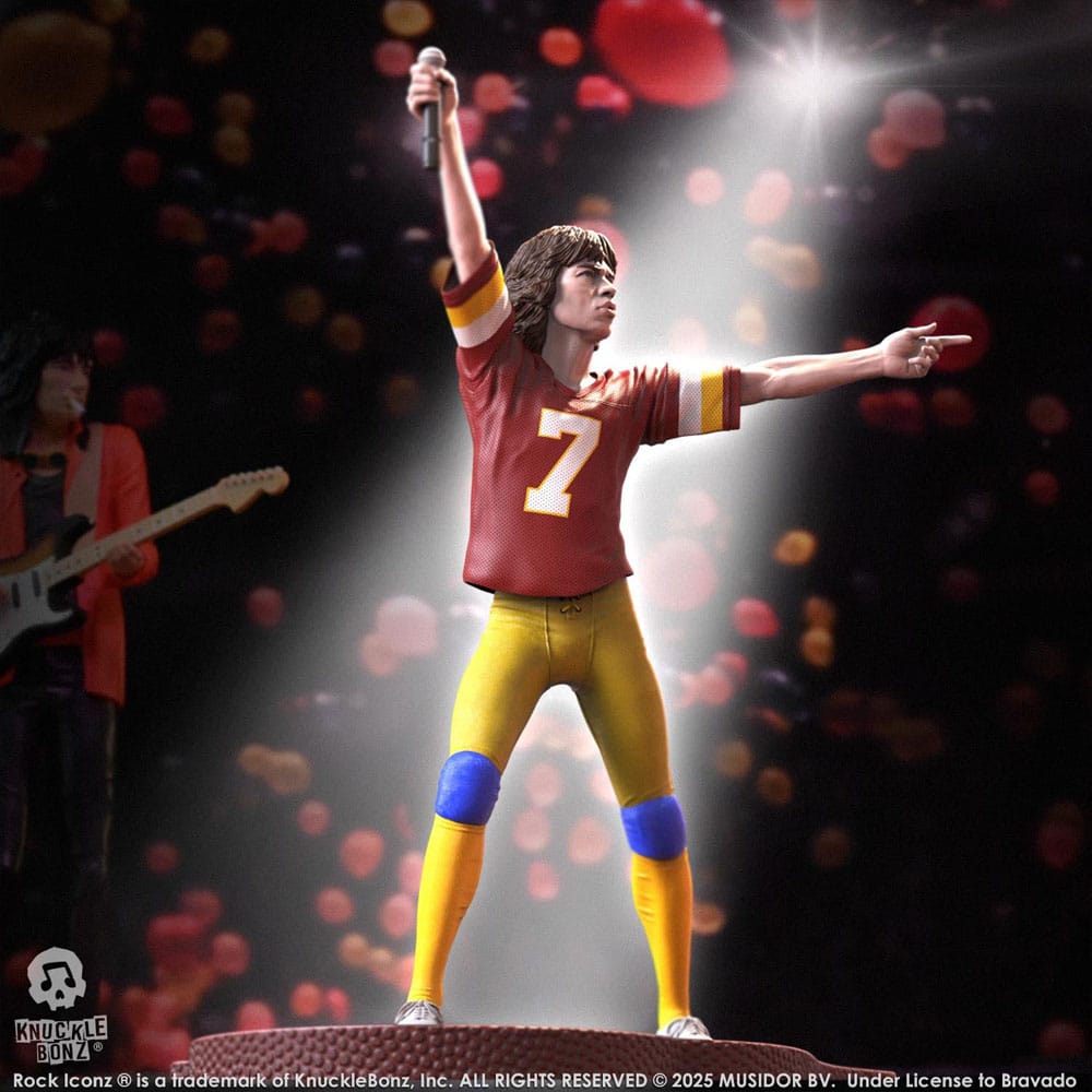 Knucklebonz Rolling Stones Mick Jagger US Tour 1981 (Burgundy Jersey) Rock Iconz Statue