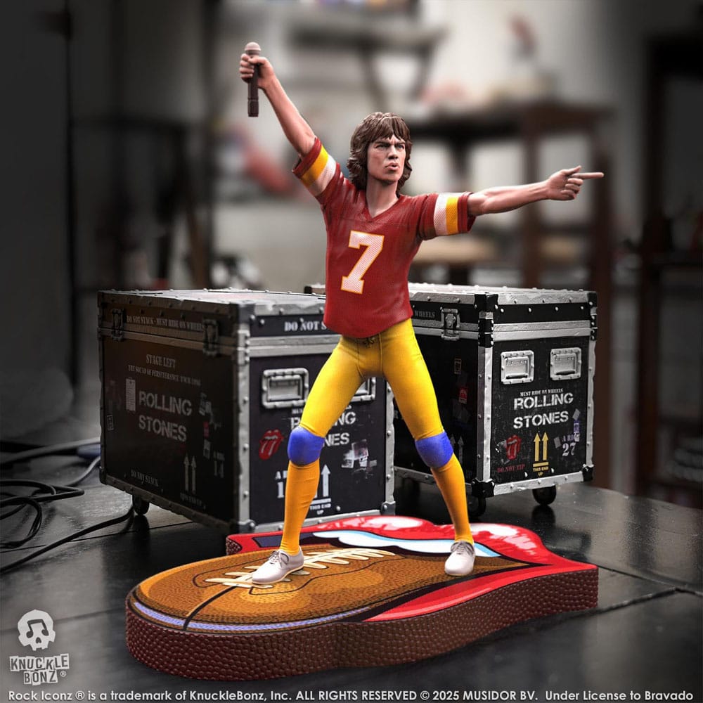 Knucklebonz Rolling Stones Mick Jagger US Tour 1981 (Burgundy Jersey) Rock Iconz Statue