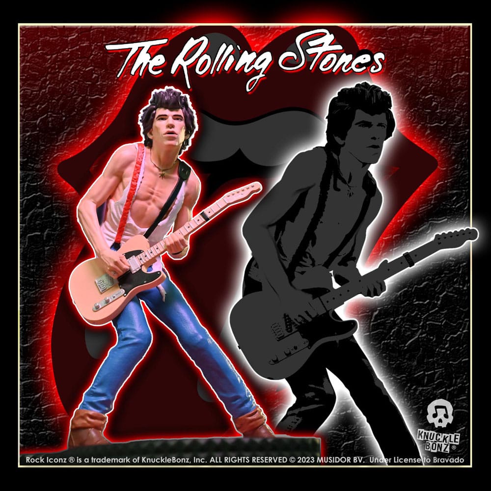 Knucklebonz The Rolling Stones Keith Richards (Tattoo You Tour 1981) Rock Iconz Statue