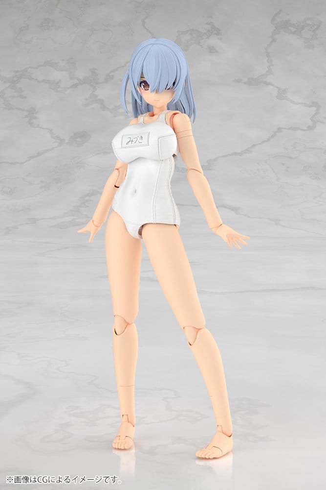 Kotobukiya Frame Arms Girl Mizuki School Swimsuits White Ver. Plastic Model Kit