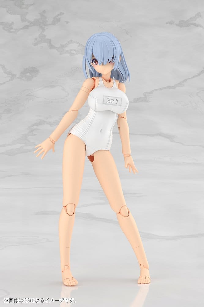 Kotobukiya Frame Arms Girl Mizuki School Swimsuits White Ver. Plastic Model Kit