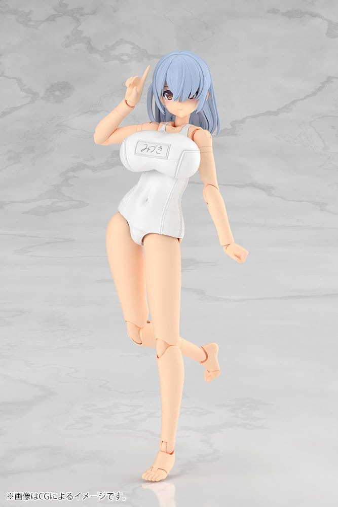 Kotobukiya Frame Arms Girl Mizuki School Swimsuits White Ver. Plastic Model Kit