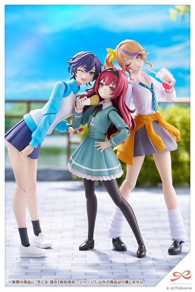 Kotobukiya Touhou Sousai Shojo Teien Rui Saotome High School Tracksuit 1/10 Plastic Model Kit