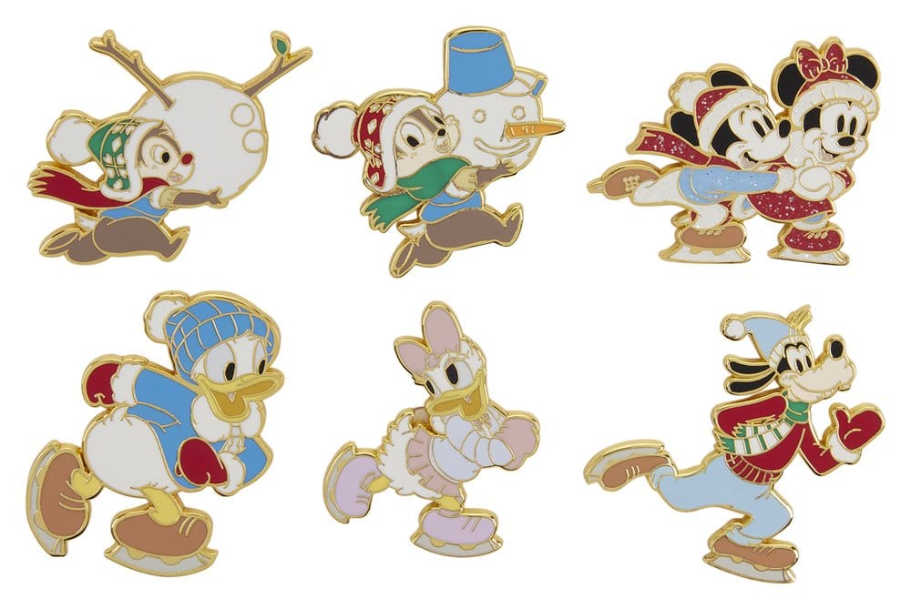 Loungefly Mickey & Friends Winter Activities Blind Display (12) by Loungefly Ansteck-Pins