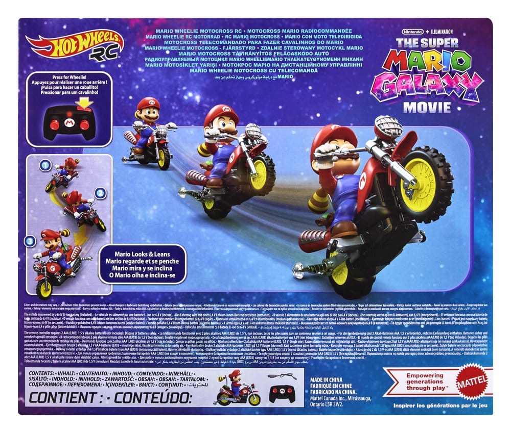Mattel Der Super Mario Galaxy Film Mario Hot Wheels RC Motorrad Wheelie Motocross