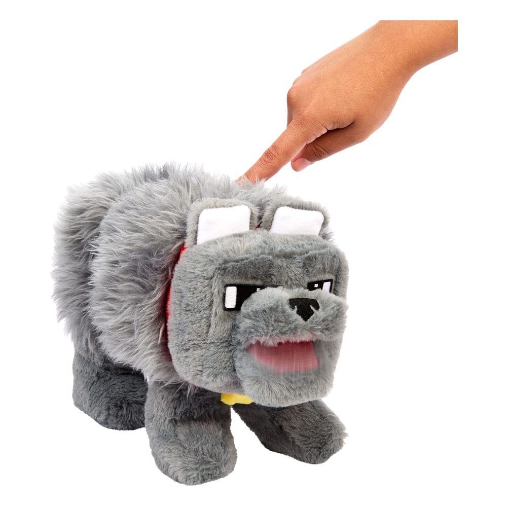 Mattel Ein Minecraft Film Dennis der Wolf mit Sound Plüschfigur
