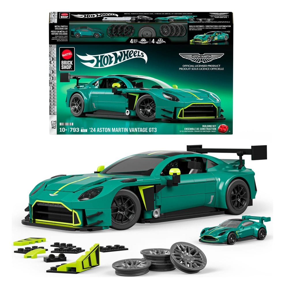 Mattel Hot Wheels Elite ’24 Aston Martin Vantage GT3 Mattel Brick Shop 1/16 Bauset