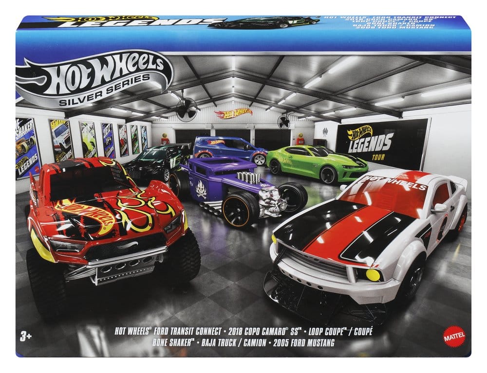Mattel Hot Wheels Silver Series Legends Die-Cast 6er-Pack 1/64 Fahrzeuge