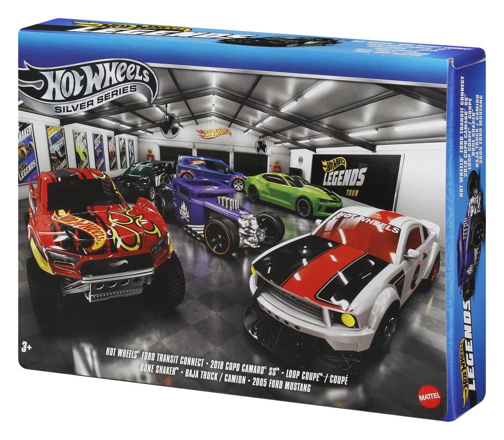 Mattel Hot Wheels Silver Series Legends Die-Cast 6er-Pack 1/64 Fahrzeuge