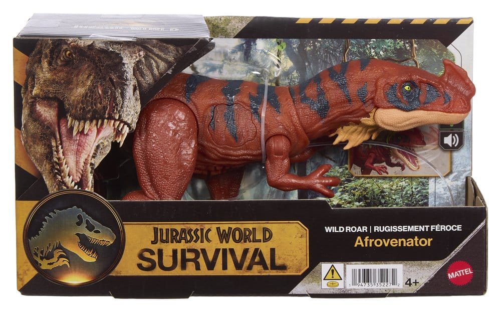 Mattel Jurassic World Survival Wild Roar Afrovenator Actionfigur