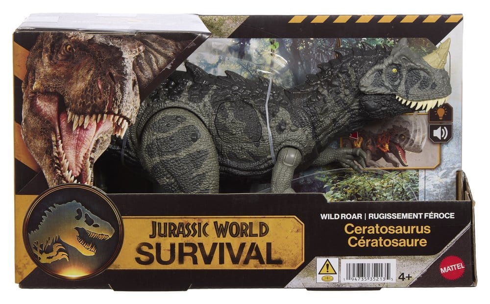Mattel Jurassic World Survival Wild Roar Ceratosaurus Actionfigur
