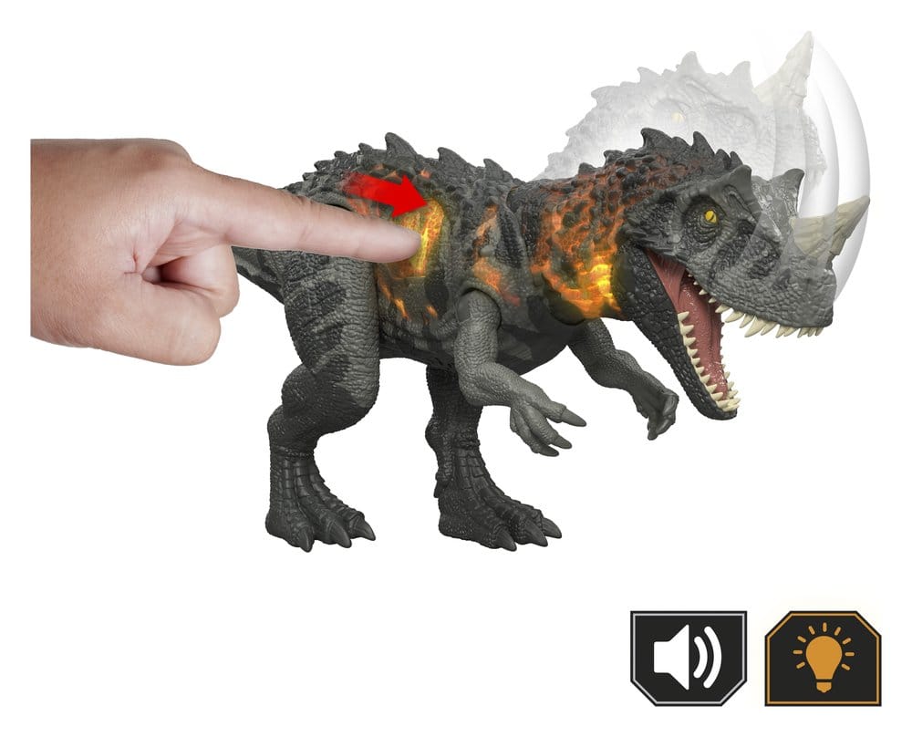 Mattel Jurassic World Survival Wild Roar Ceratosaurus Actionfigur
