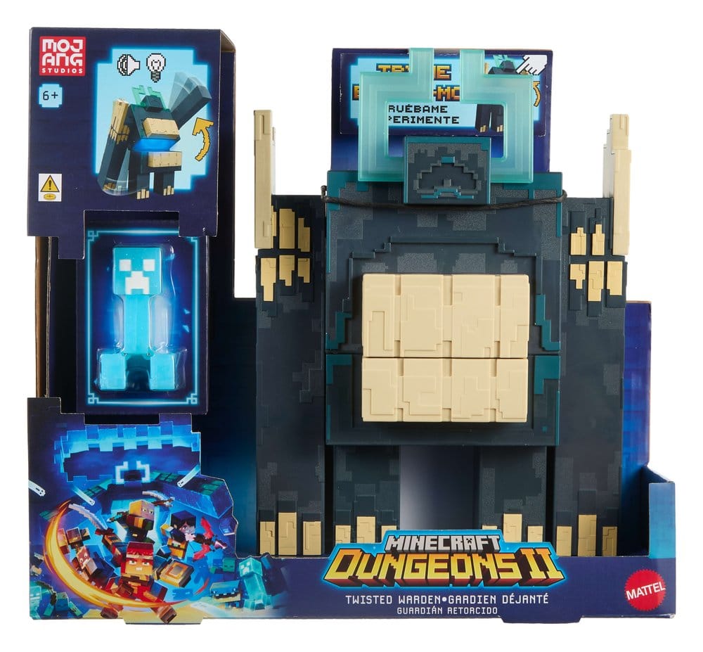 Mattel Minecraft Dungeons II Actionfigur mit Licht und Sound Twisted Warden