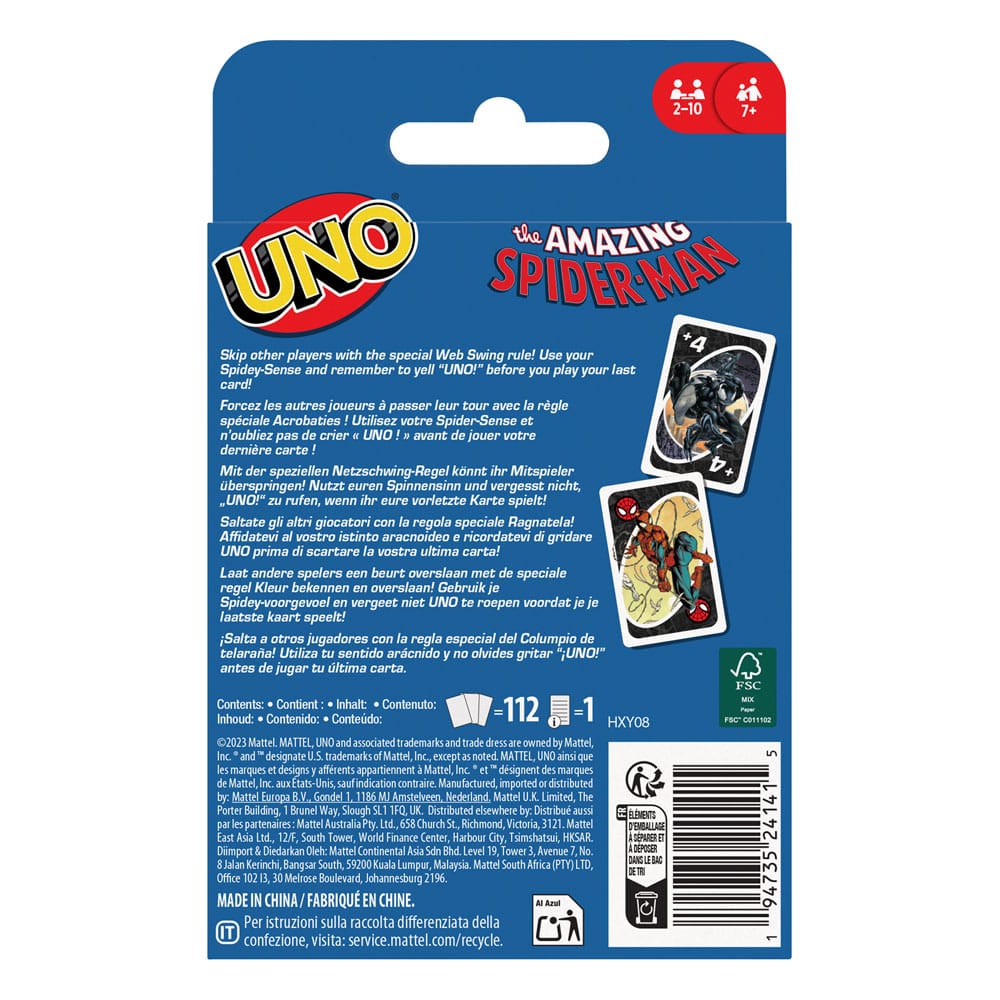 Mattel The Amazing Spider-Man Uno Kartenspiel