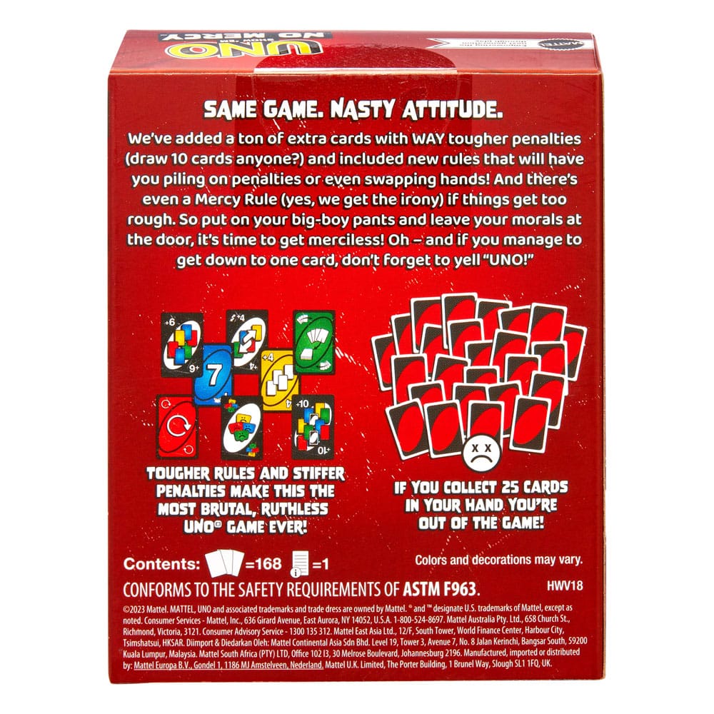 Mattel UNO No Mercy Kartenspiel