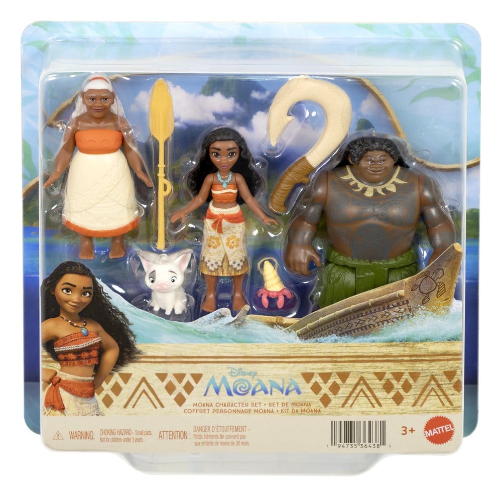 Mattel Vaiana Character Set 3er-Pack Actionfiguren