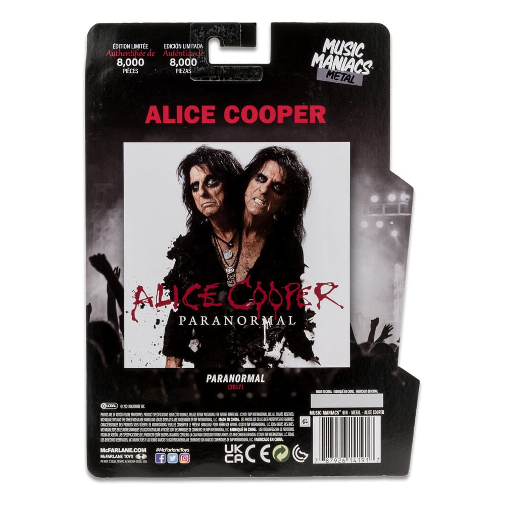 McFarlane Toys Alice Cooper Metal Music Maniacs Actionfigur Alice Cooper 15 cm