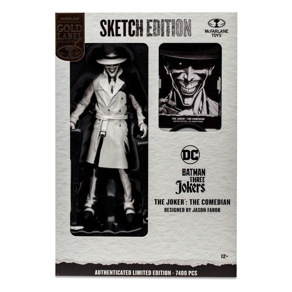 McFarlane Toys Batman Three Jokers The Joker The Comedian Sketch Edition (Gold Label) DC Multiverse Actionfigur 18 cm