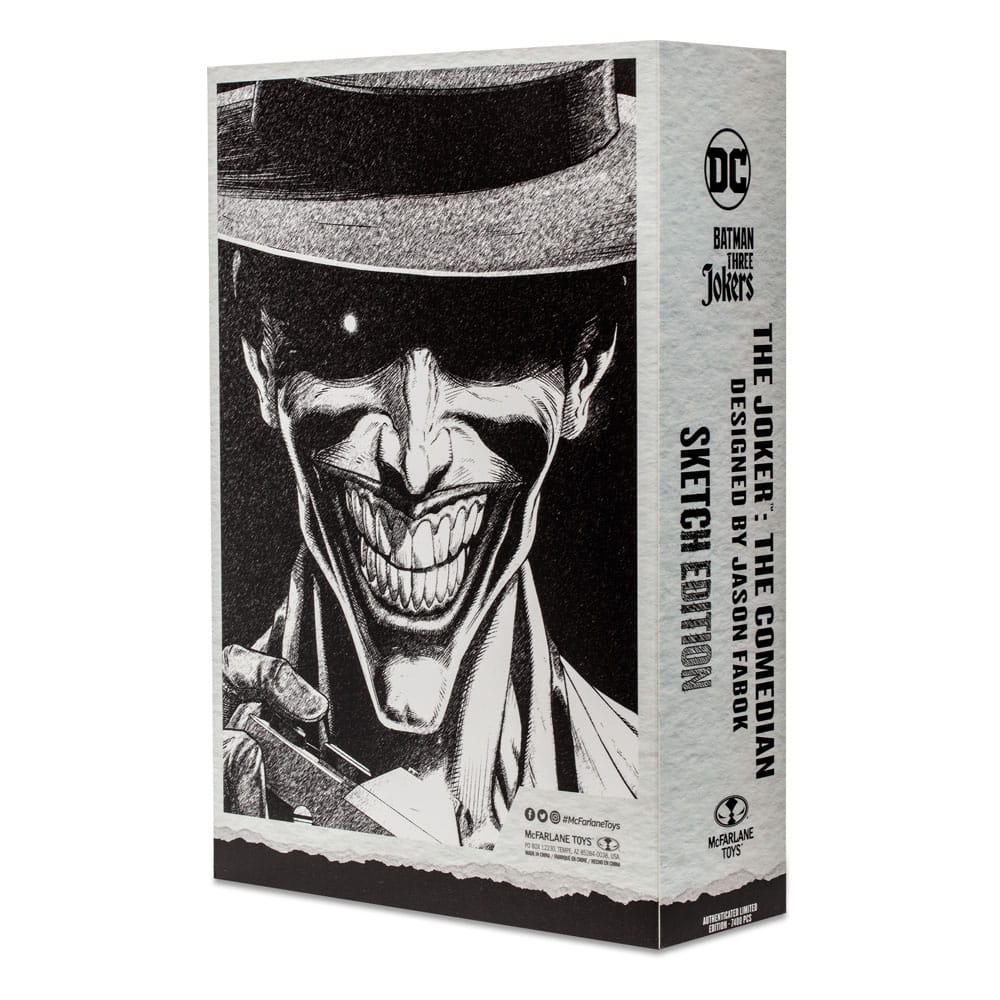 McFarlane Toys Batman Three Jokers The Joker The Comedian Sketch Edition (Gold Label) DC Multiverse Actionfigur 18 cm