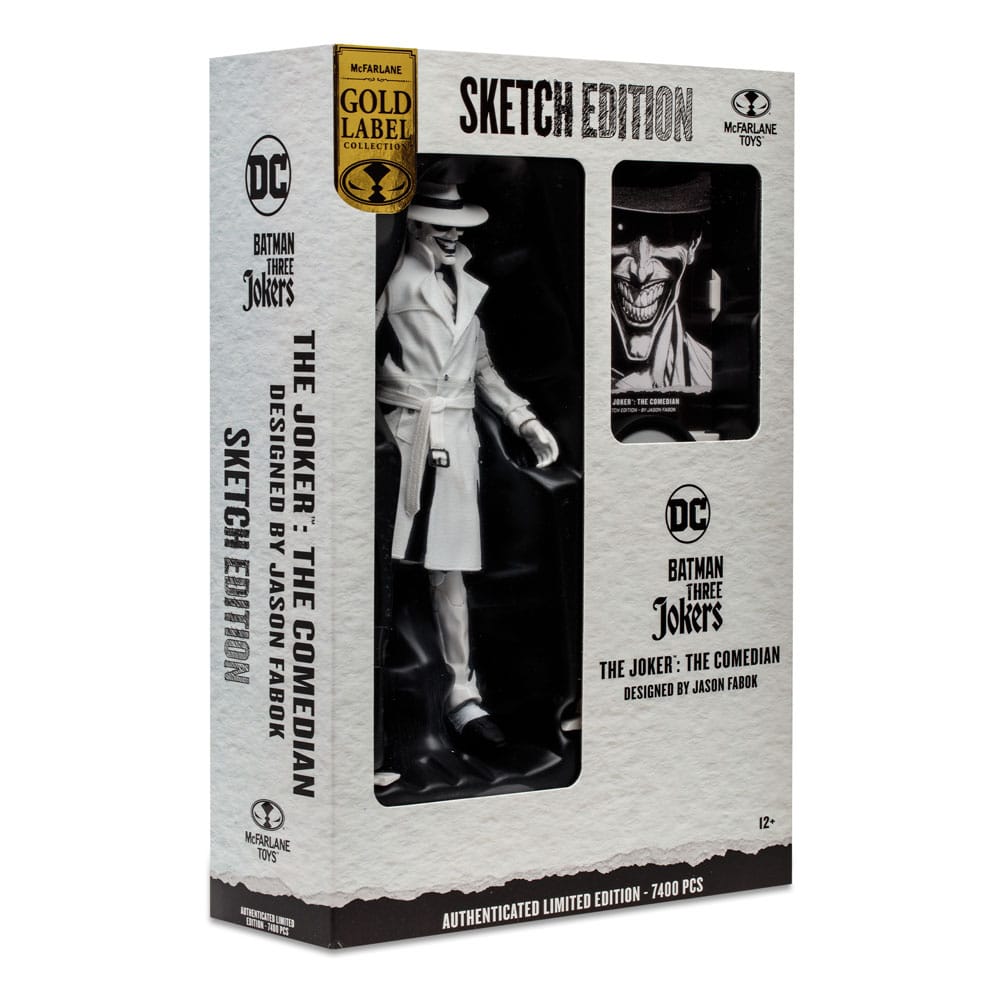 McFarlane Toys Batman Three Jokers The Joker The Comedian Sketch Edition (Gold Label) DC Multiverse Actionfigur 18 cm