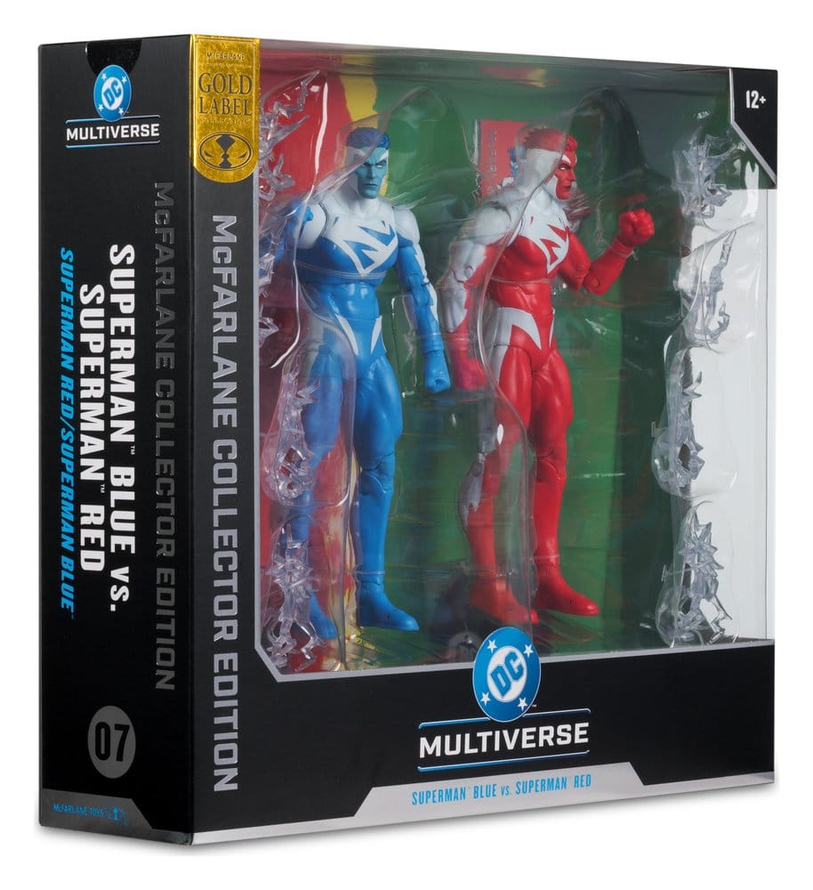 McFarlane Toys DC Multiverse Superman Blue vs. Superman Red (Gold Label) 2er-Pack Actionfiguren
