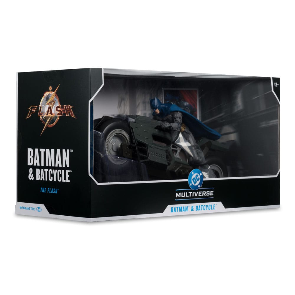 McFarlane Toys DC Multiverse The Flash Batman Batcycle Fahrzeug