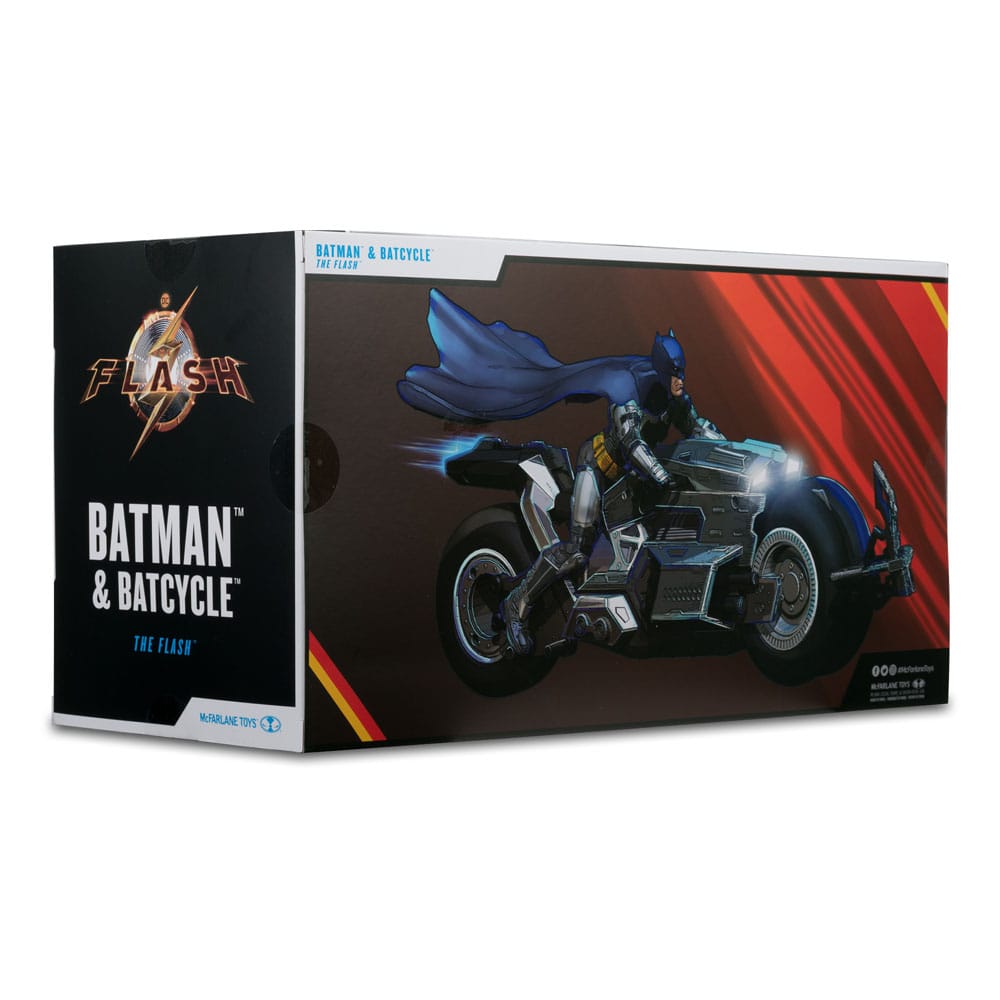 McFarlane Toys DC Multiverse The Flash Batman Batcycle Fahrzeug