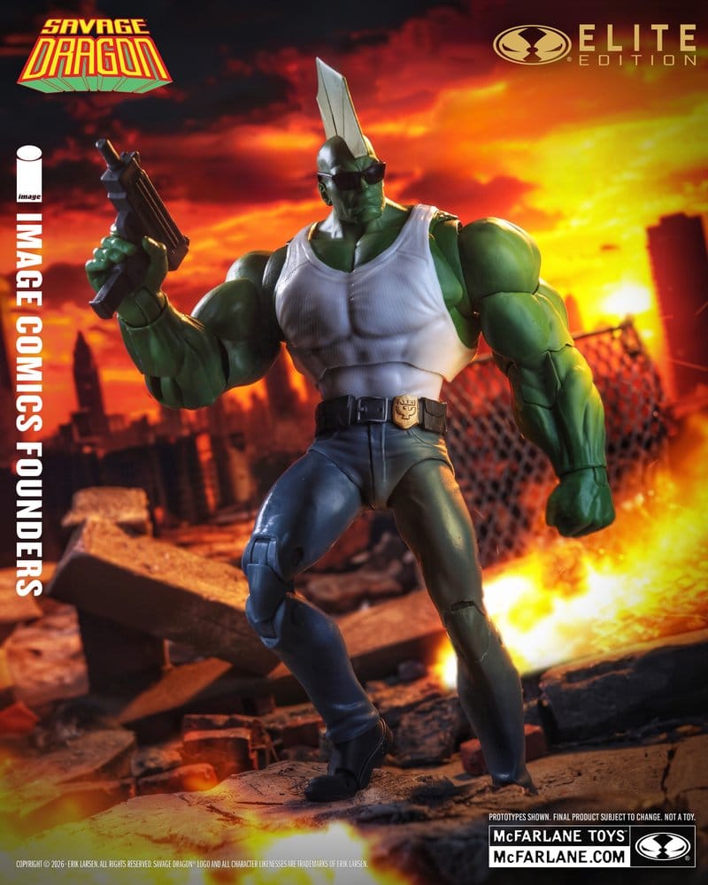 McFarlane Toys Image Comics Founders Series Savage Dragon McFarlane Elite Edition Actionfigur