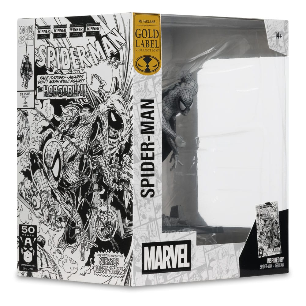 McFarlane Toys Marvel Spider-Man Line Art Gold Label 1/10 Statue