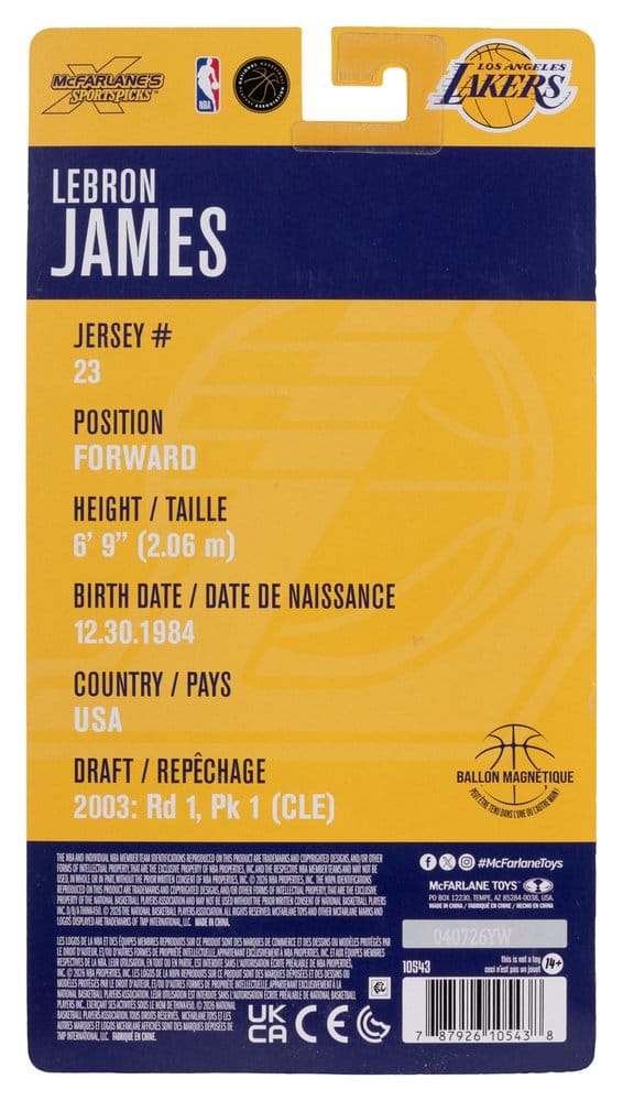 McFarlane Toys NBA SportsPicks Lebron James Los Angeles Lakers Actionfigur