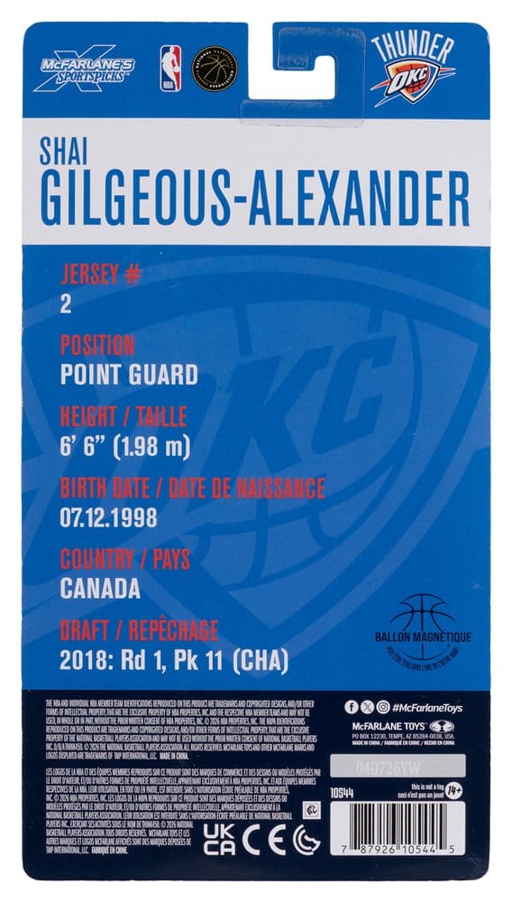McFarlane Toys NBA SportsPicks Shai Gilgeous-Alexander Oklahoma City Thunder Actionfigur
