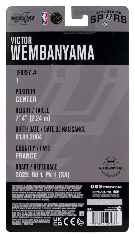 McFarlane Toys NBA SportsPicks Victor Wembanyama (San Antonio Spurs) Actionfigur