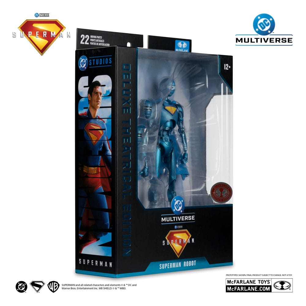 McFarlane Toys Superman 2025 DC Multiverse Deluxe Superman Robot Red Platinum Edition Actionfigur