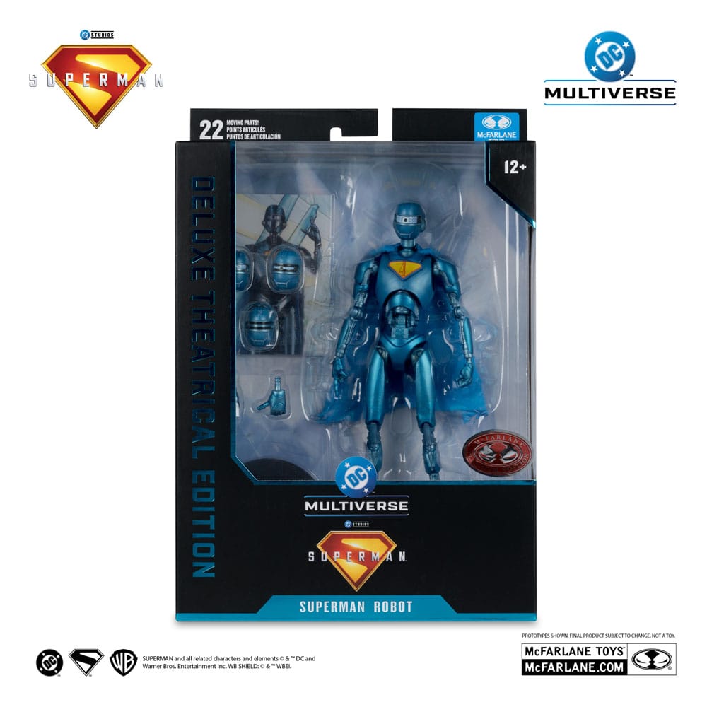 McFarlane Toys Superman 2025 DC Multiverse Deluxe Superman Robot Red Platinum Edition Actionfigur