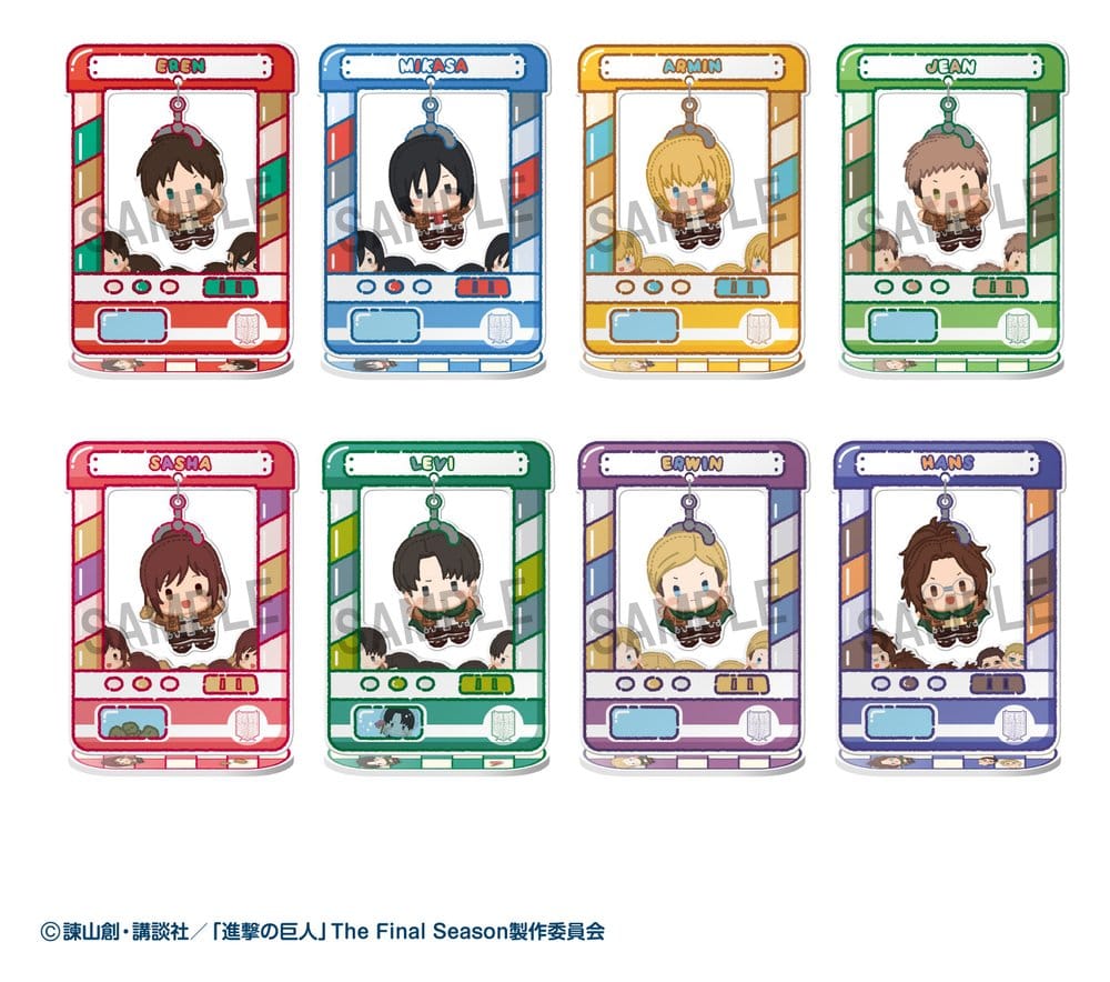 Megahouse Attack On Titan Chara Catcher Acryl Figuren Blind Box Display 9 cm Figur