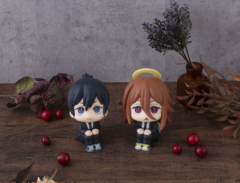 Megahouse Chainsaw Man The Movie Reze Arc Look Up Aki Hayakawa Smile Ver. & Angel Devil Set (with gift) Statue