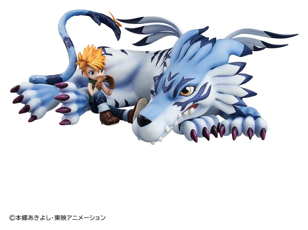 Megahouse Digimon Adventure G.E.M. Series Garurumon & Ishida Yamato Figur