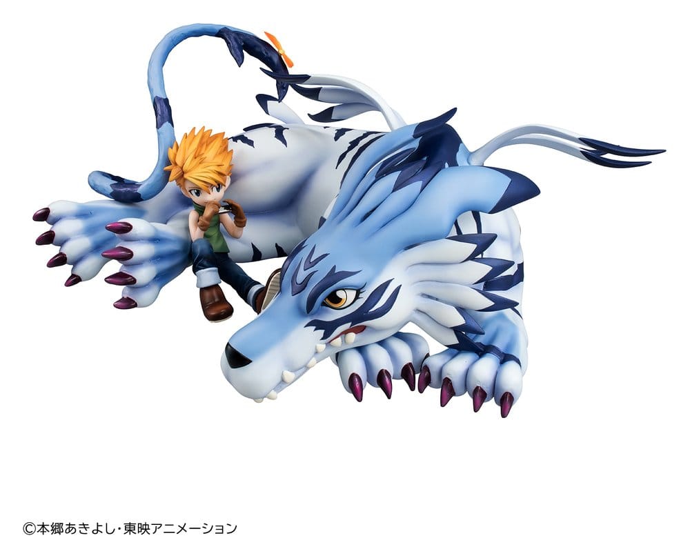 Megahouse Digimon Adventure G.E.M. Series Garurumon & Ishida Yamato Figur