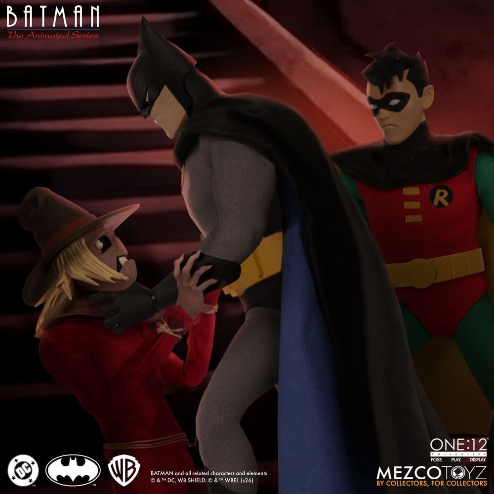 Mezco Toys Batman: Die Zeichentrickserie One:12 Collective Actionfigur Scarecrow 17 cm