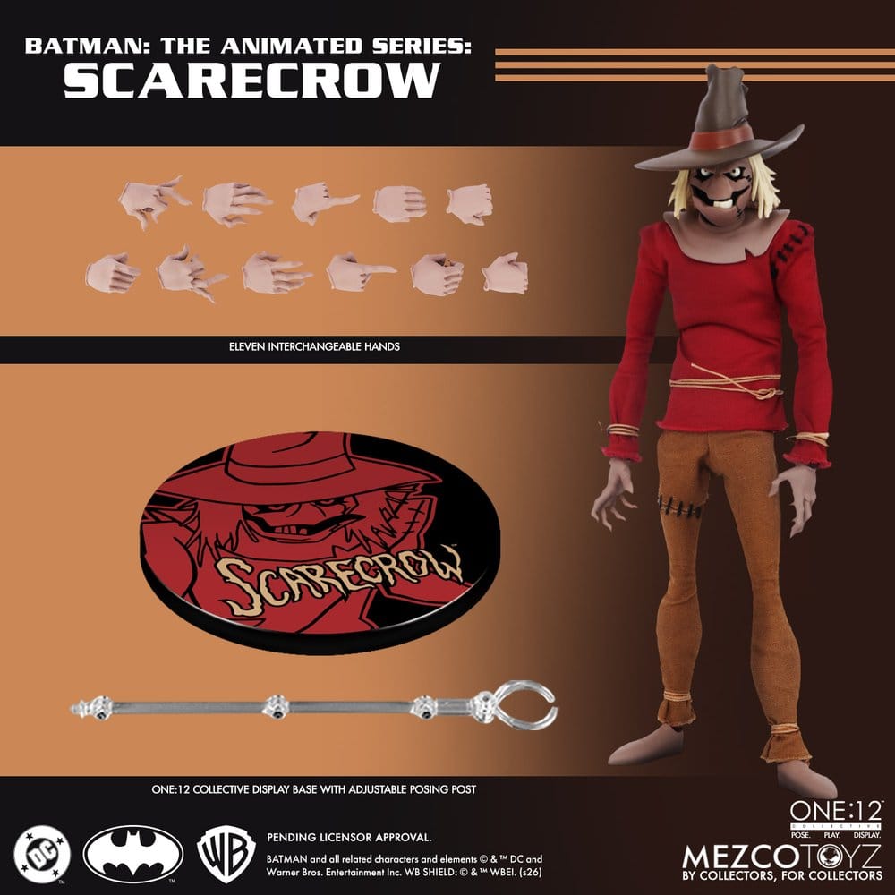 Mezco Toys Batman: Die Zeichentrickserie One:12 Collective Actionfigur Scarecrow 17 cm