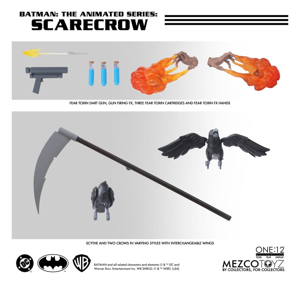 Mezco Toys Batman: Die Zeichentrickserie One:12 Collective Actionfigur Scarecrow 17 cm