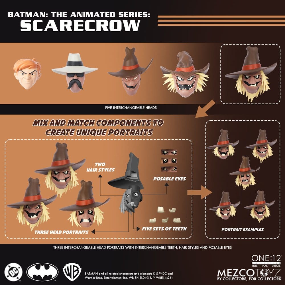 Mezco Toys Batman Die Zeichentrickserie Scarecrow One:12 Collective 1/12 Actionfigur