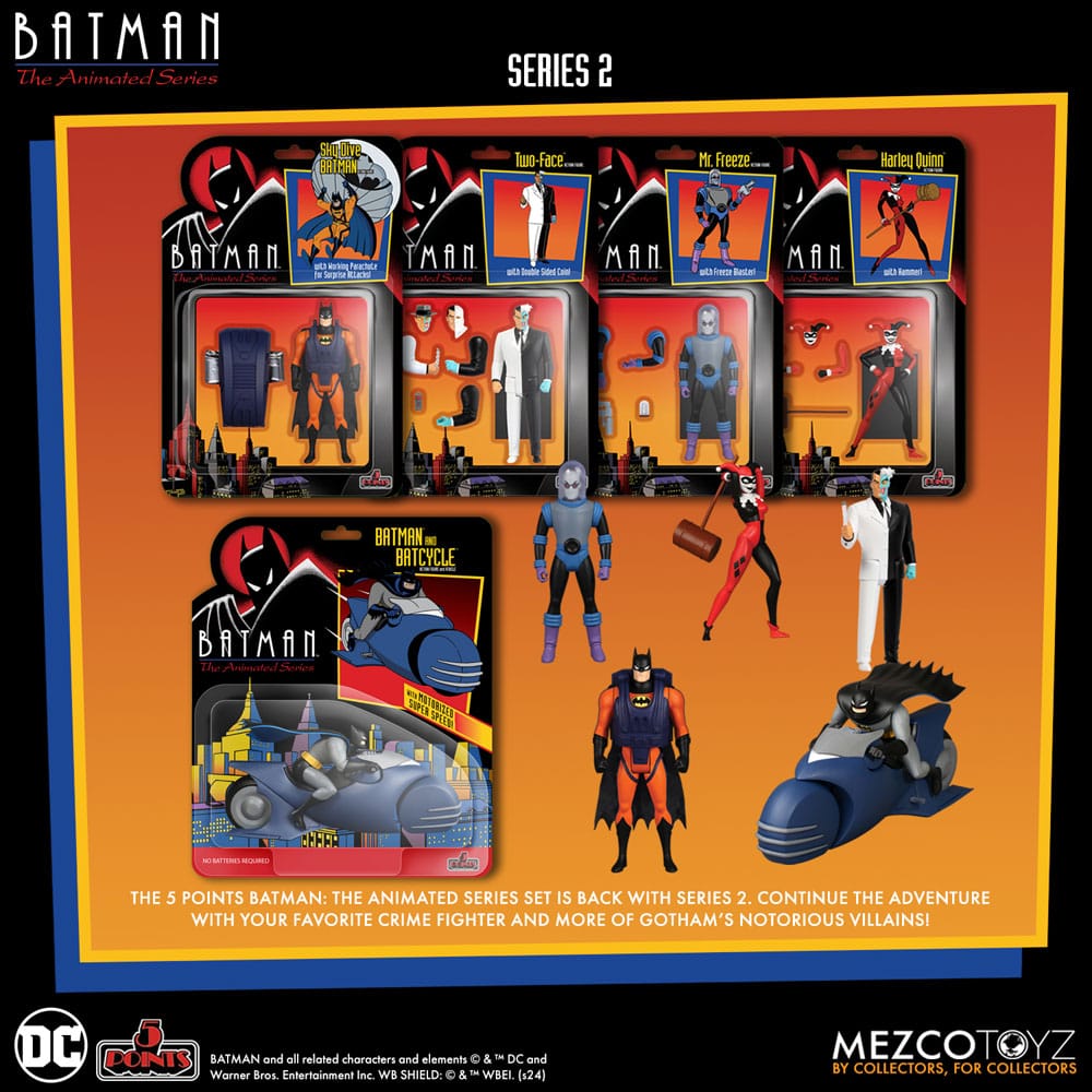 Mezco Toys Batman The Animated Series 2 Batman 5 Points Deluxe Box Set Actionfigur