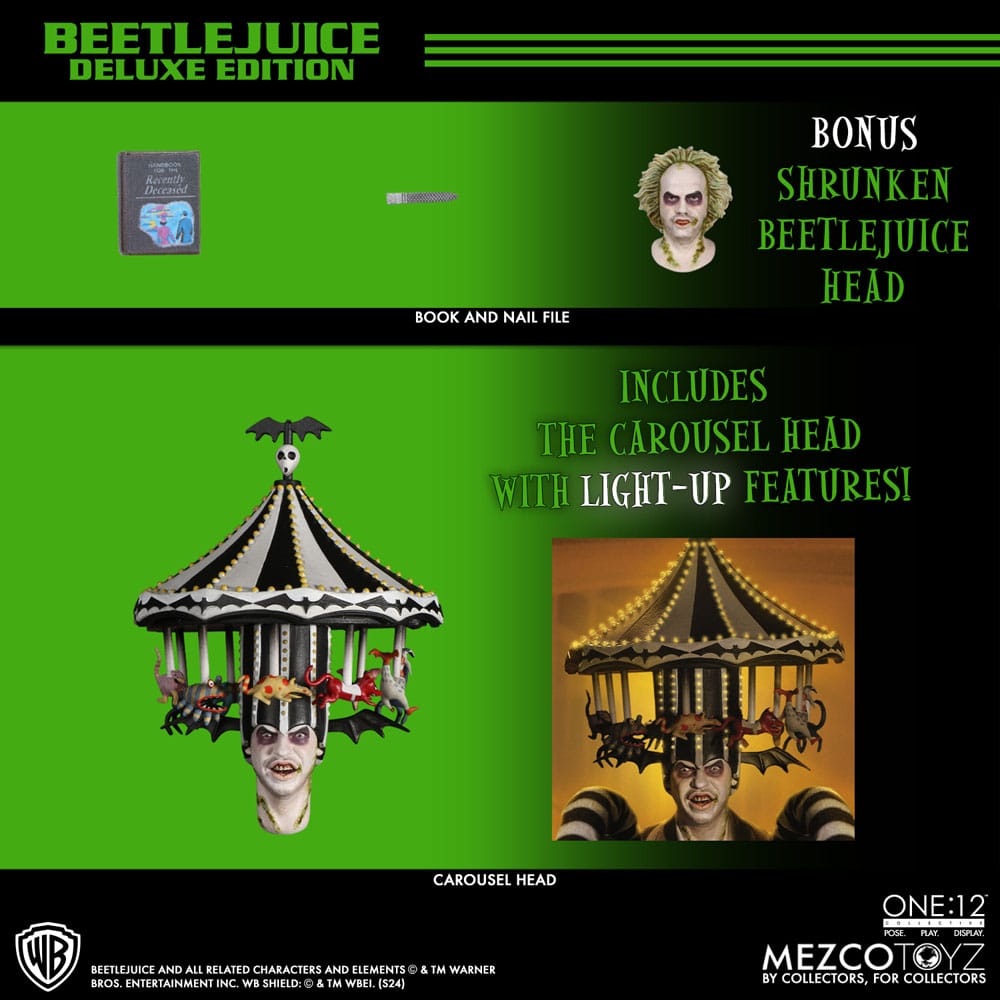 Mezco Toys Beetlejuice Deluxe Edition 1/12 Actionfigur