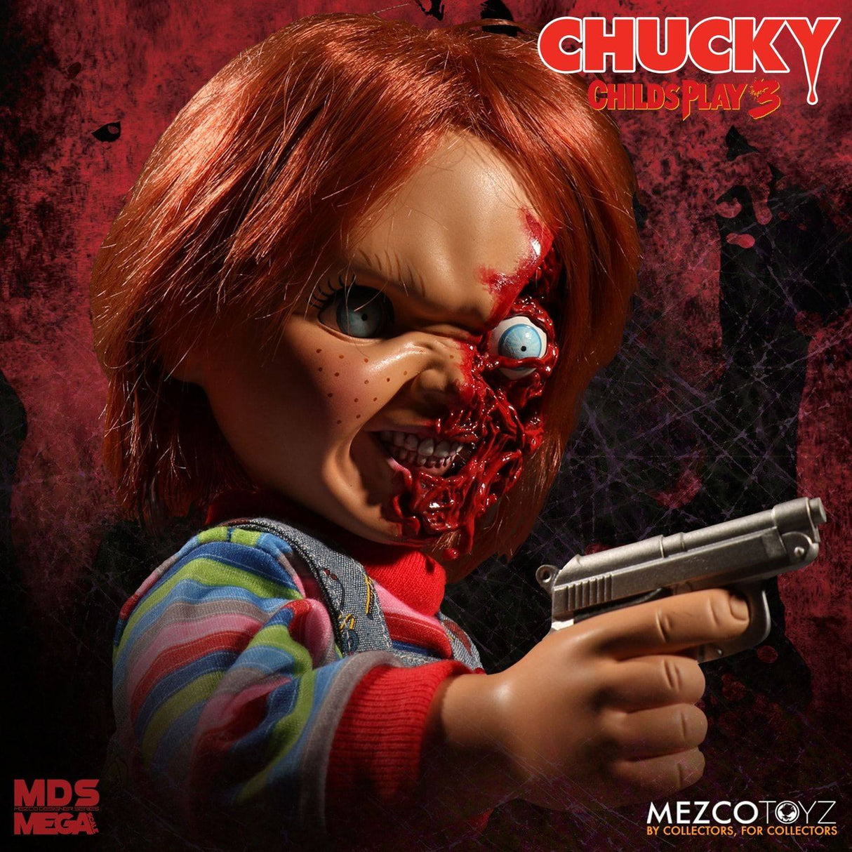 Mezco Toys Chucky Die Mörderpuppe 3 Pizza Face MDS Mega Scale Puppe