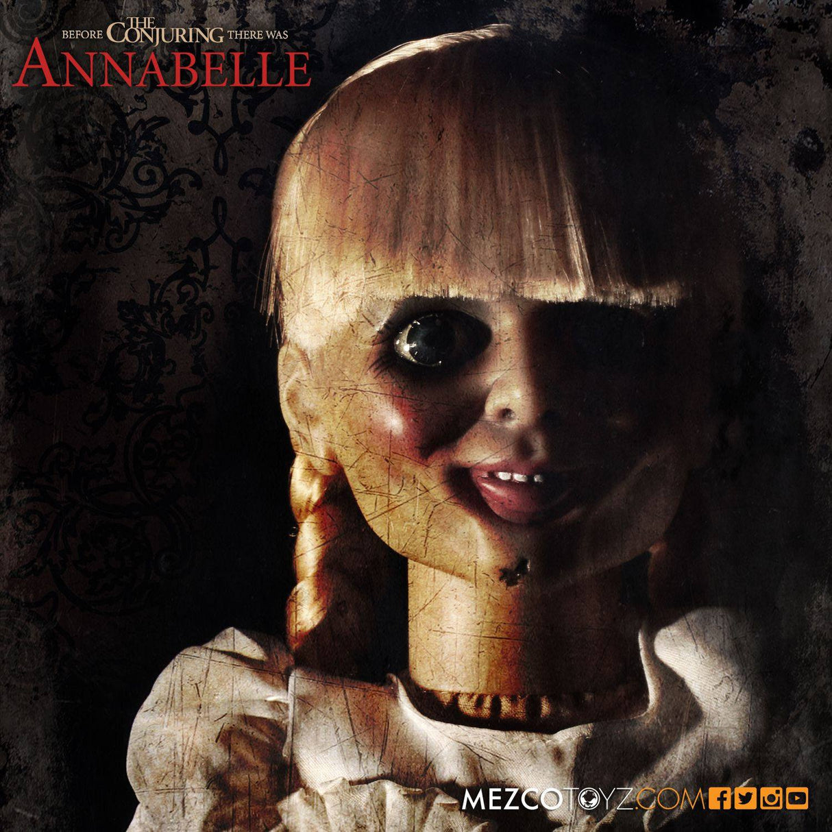 Mezco Toys Conjuring Die Heimsuchung Annabelle Roto Plush Replik Puppe