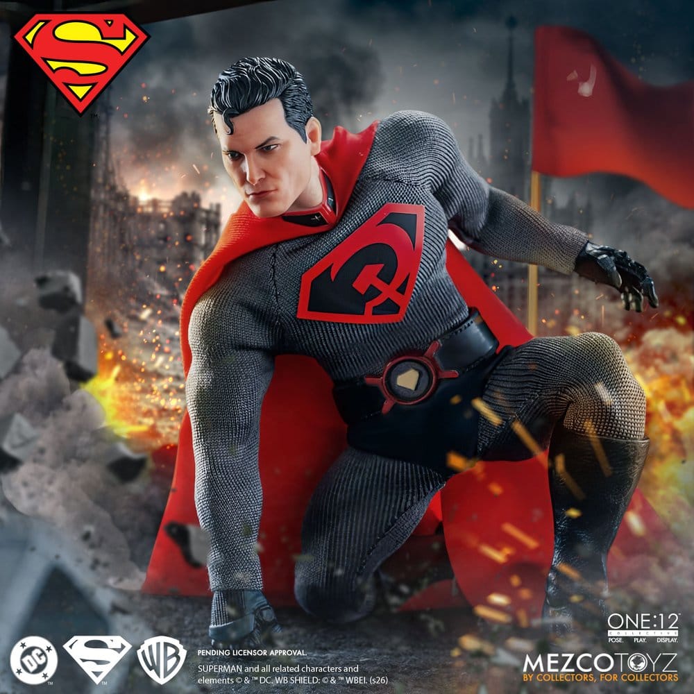 Mezco Toys DC Comics Collective Superman Red Son One:12 1/12 Actionfigur