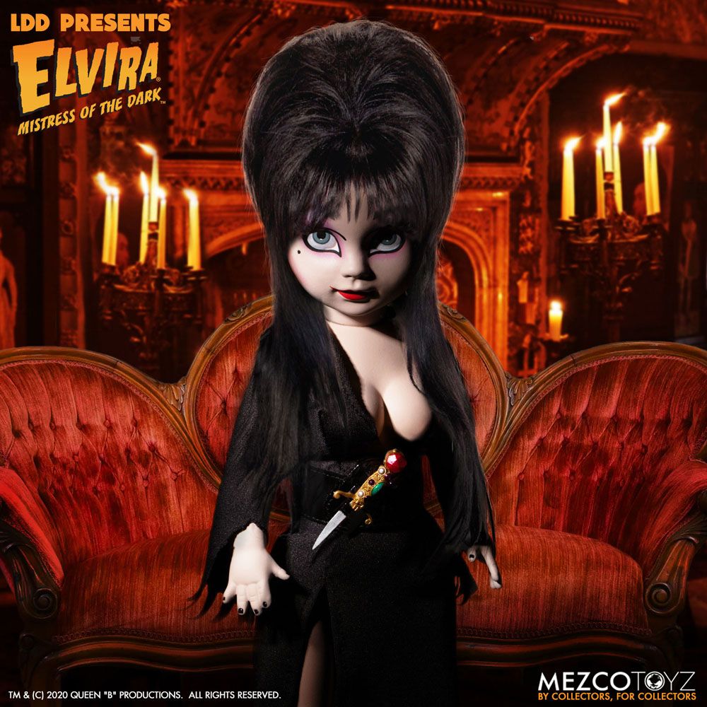 Mezco Toys Elvira Herrscherin der Dunkelheit LDD Presents Puppe
