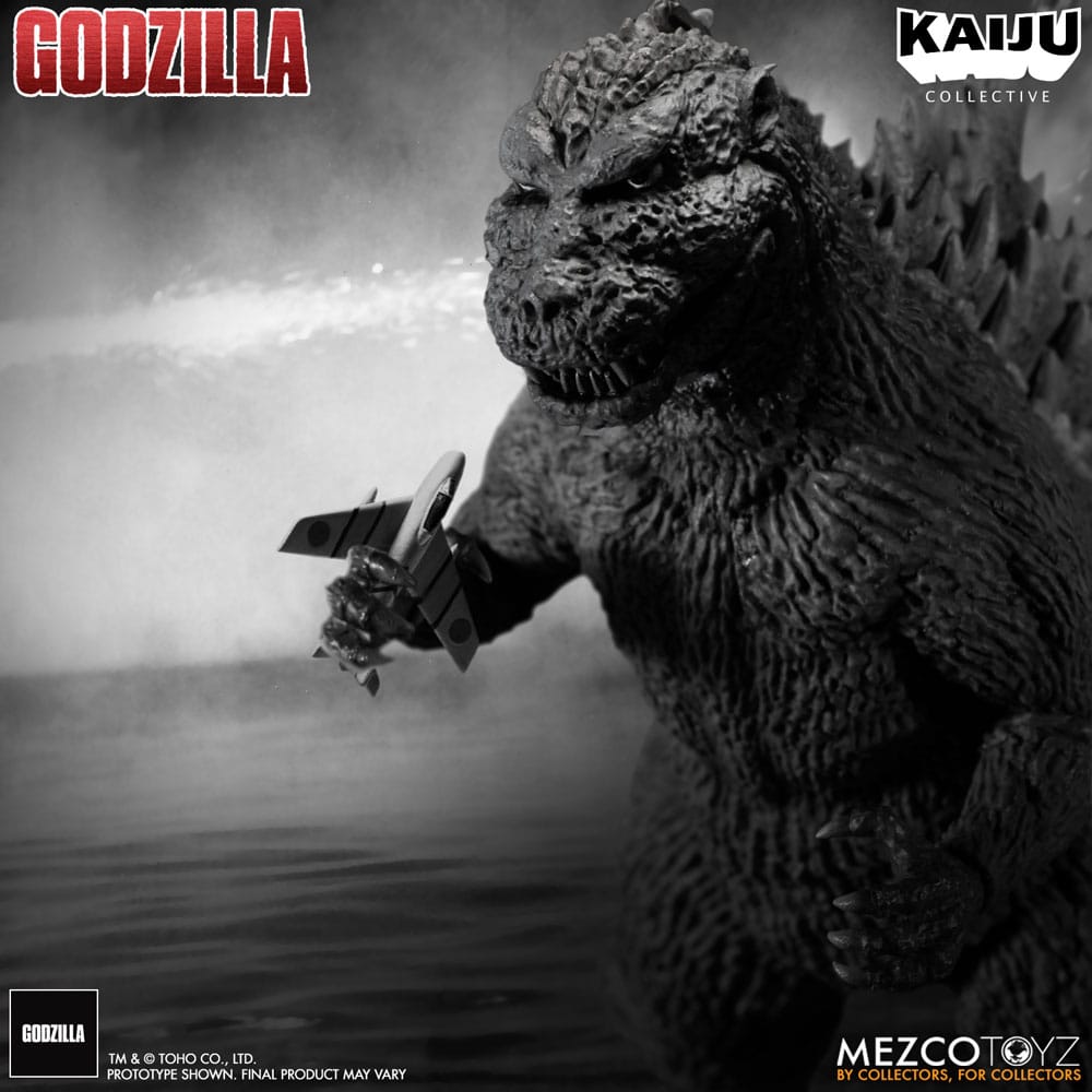 Mezco Toys Godzilla (1954) Kaiju Collective Godzilla - Black & White Edition Actionfigur