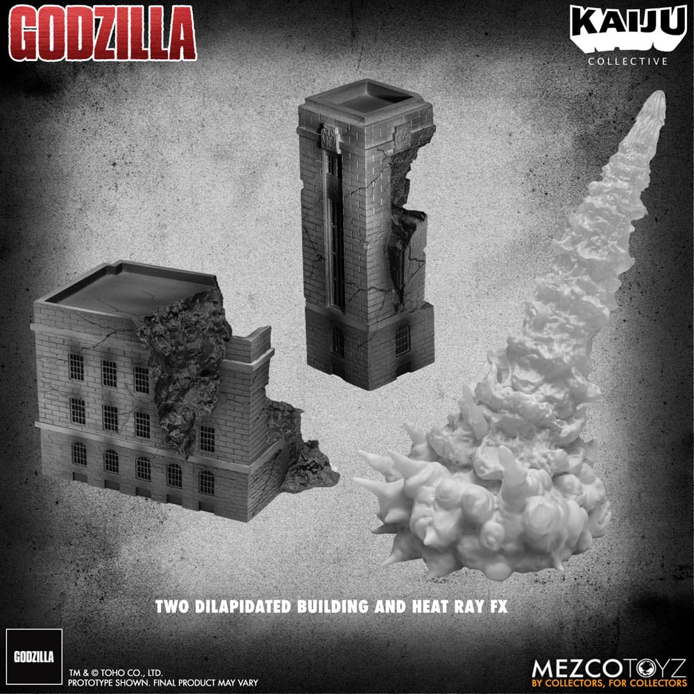 Mezco Toys Godzilla (1954) Kaiju Collective Godzilla - Black & White Edition Actionfigur